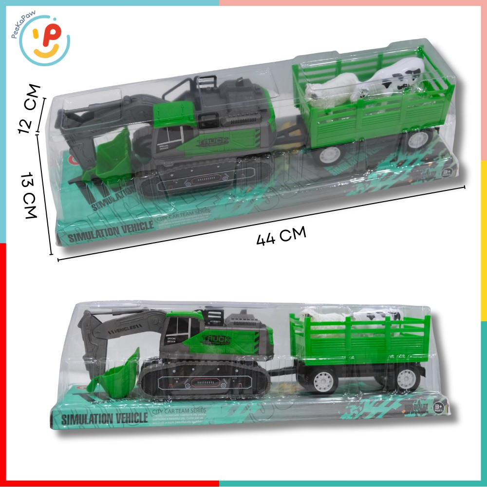 Xe xúc chạy trớn chở cừu nông trại 99753-2 PeeKaPaw Toys
