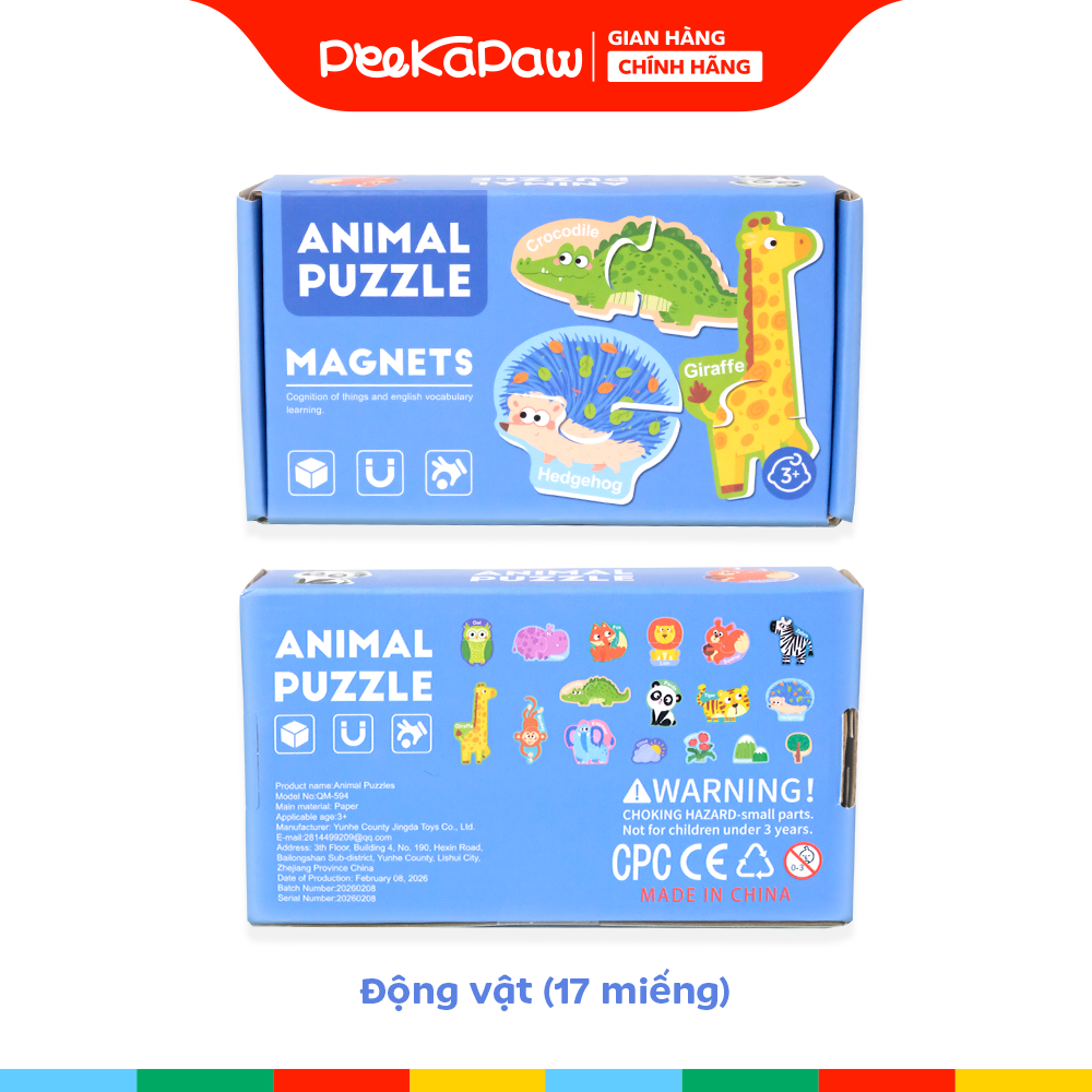 Bộ ghép hình nam châm theo chủ đề khám phá đồ chơi giáo dục sớm PeeKaPaw Toys