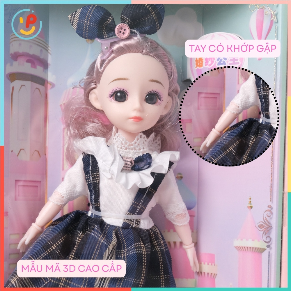 Búp Bê Bé Gái Thời Trang Nhiều Mẫu 001-1 37cm PeeKaPaw Toys