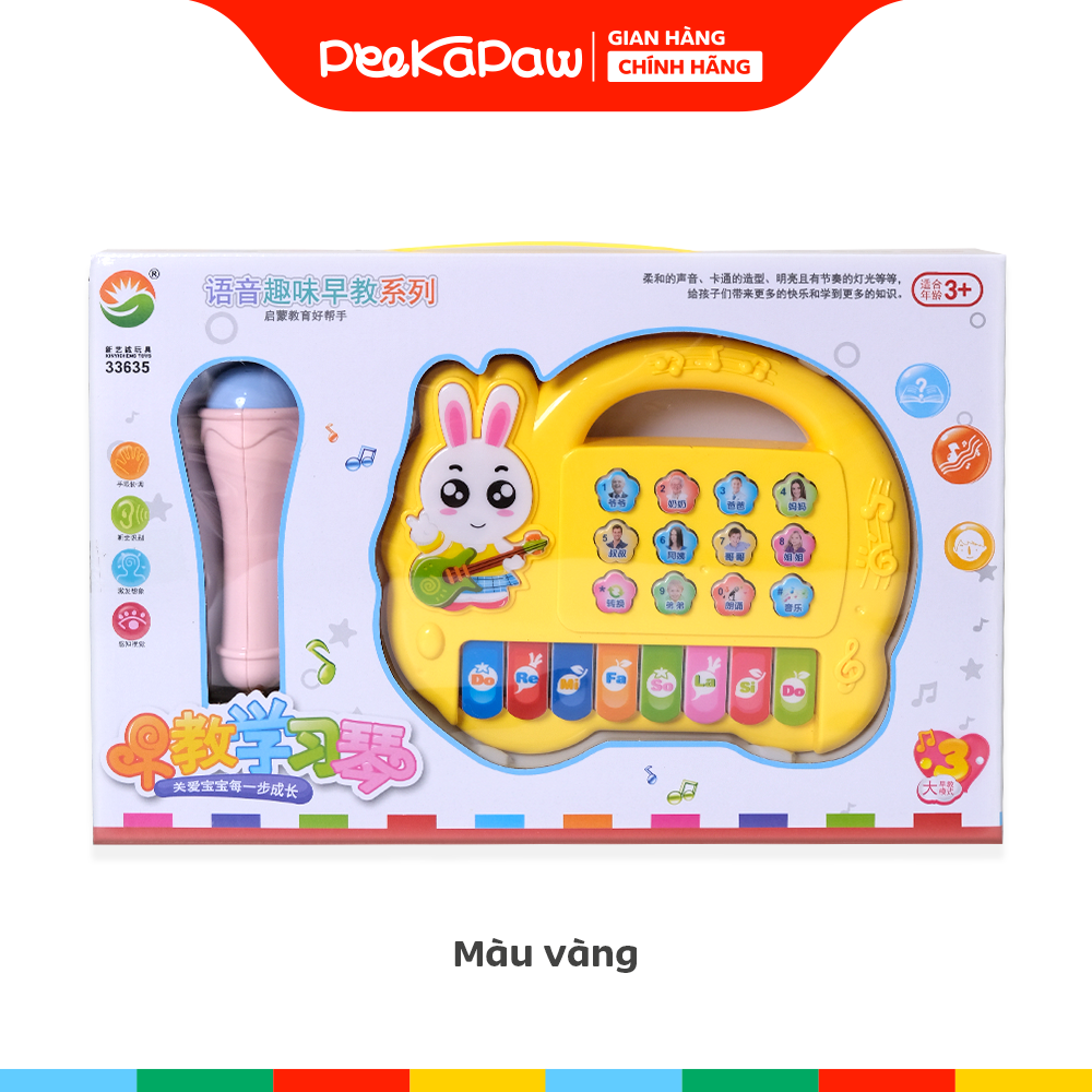 Đàn thỏ có micro cho bé đồ chơi âm nhạc giáo dục sớm 33635 PeeKaPaw Toys