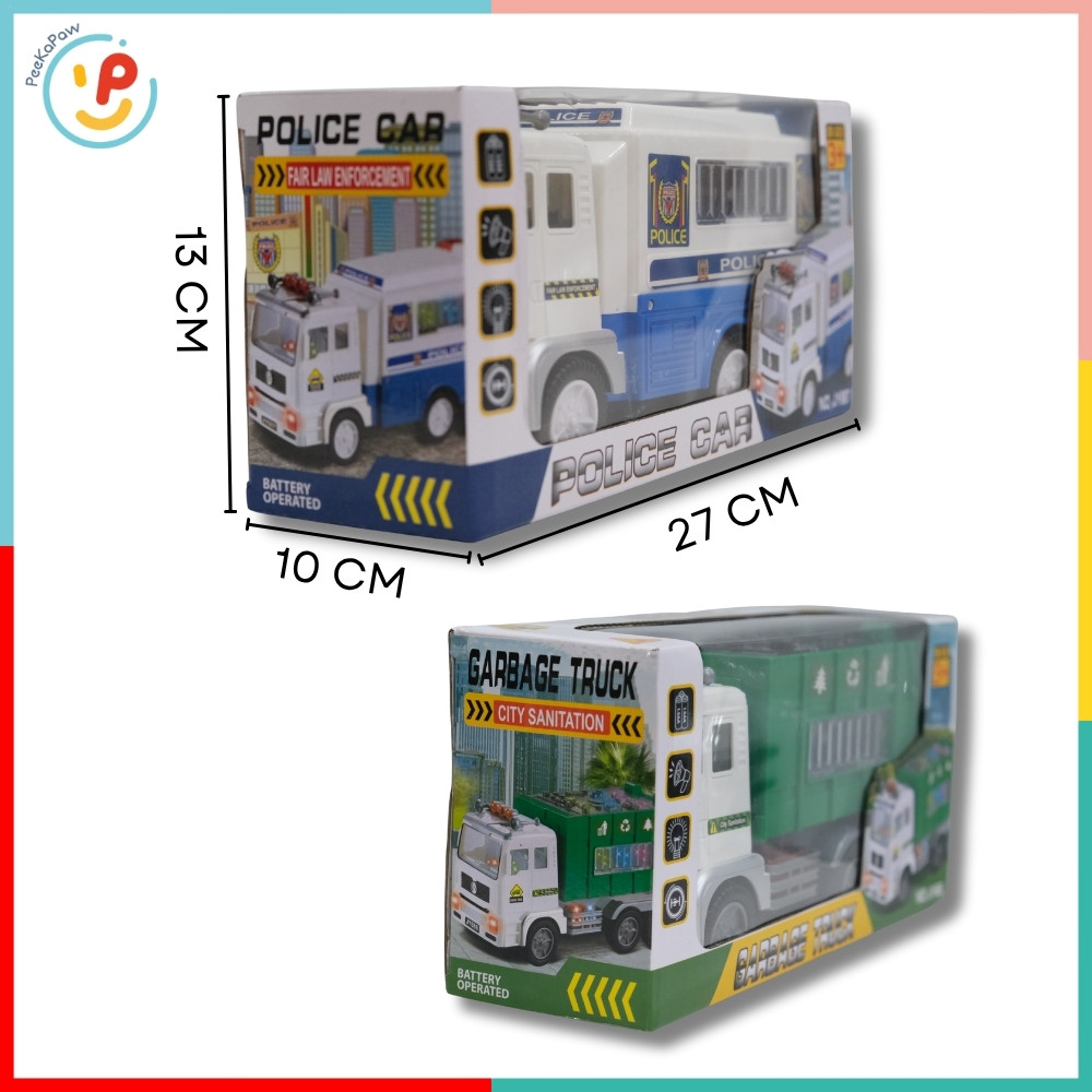 Đồ chơi xe cảnh sát 687 xe môi trường 686 có đèn nhạc PeeKaPaw Toys