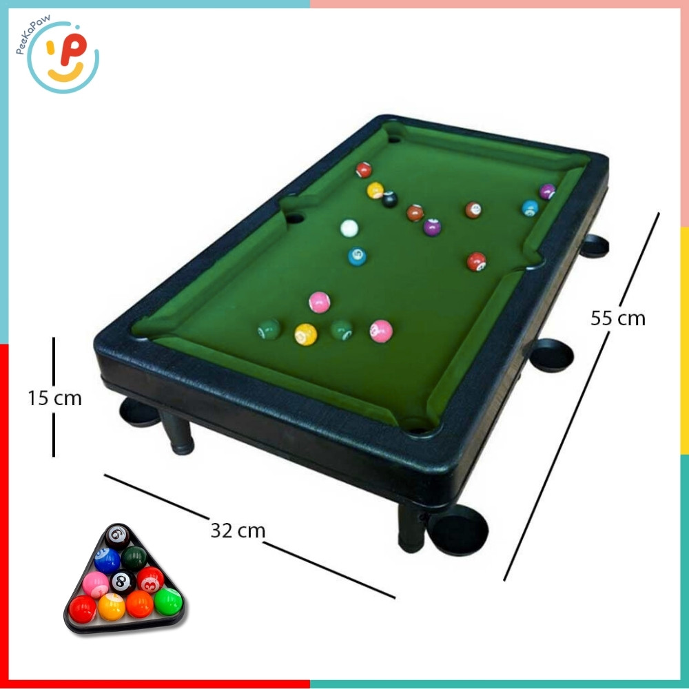 Bộ đồ chơi bàn bida mini vải nỉ có cúp vàng 9905 PeeKaPaw Toys