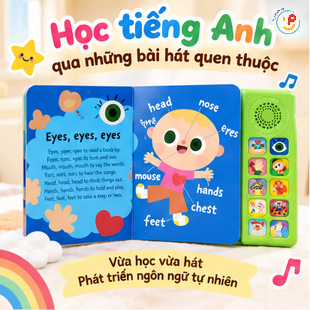 Sách âm thanh Super Simple Song cho bé học bài hát tiếng Anh PeeKaPaw Toys