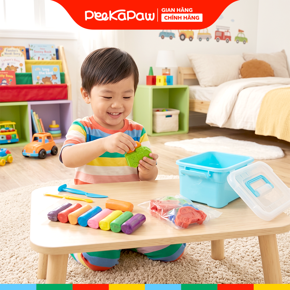 Đất sét nặn hình các loại phương tiện giao thông 018-449 PeeKaPaw Toys