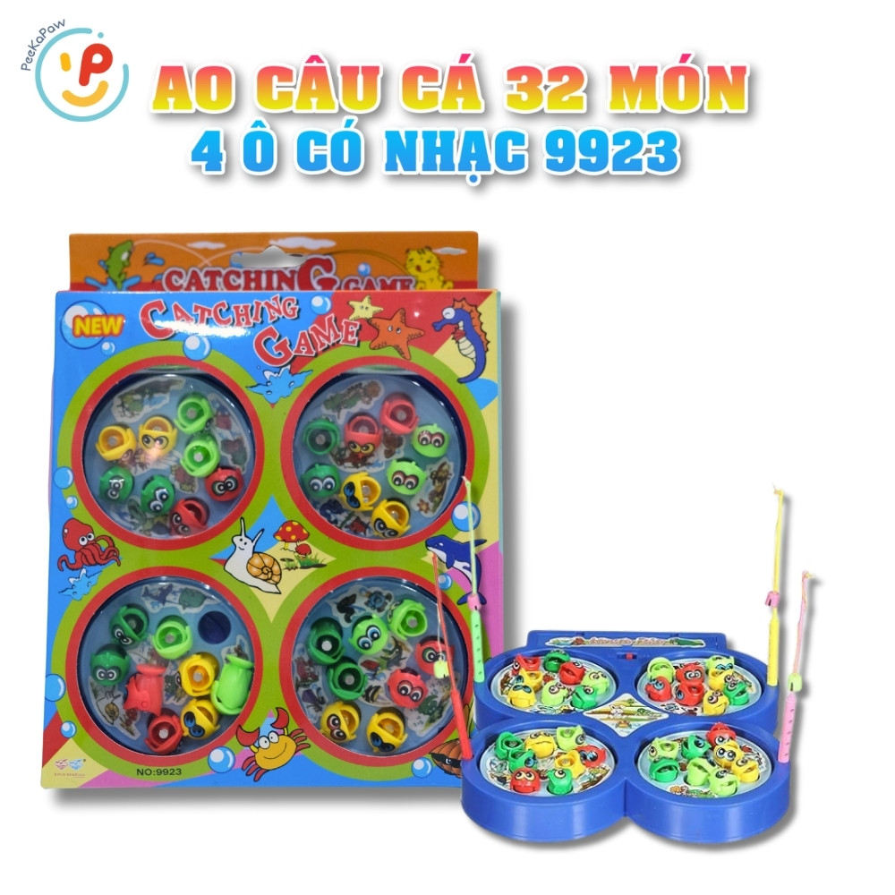 Đồ Chơi Câu Cá Nam Châm 4 Ô Có Nhạc 9923 PeeKaPaw Toys