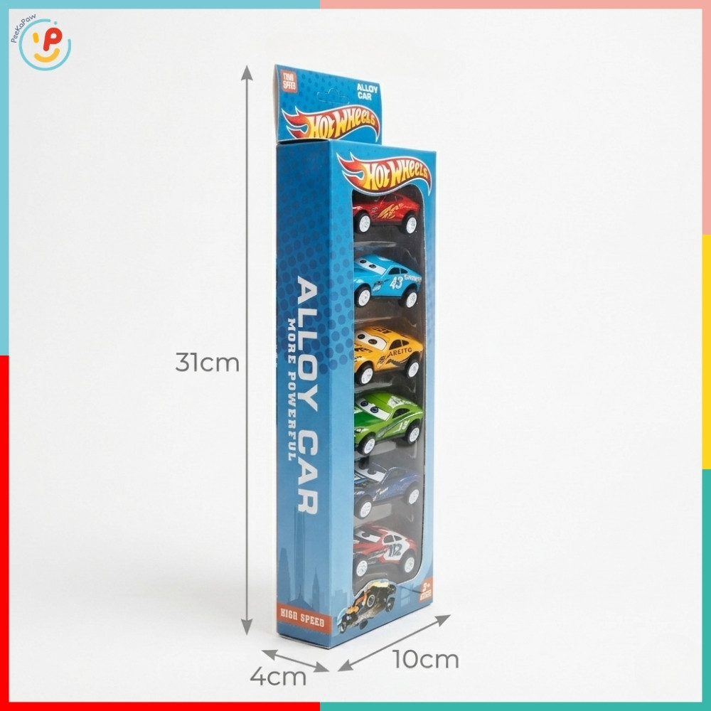Hộp 6 Xe Thể Thao Mini Chạy Đà Trớn 1038-4 PeeKaPaw Toys