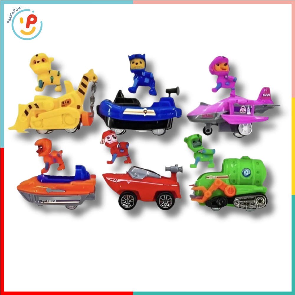 Đồ Chơi Xe Chó Cứu Hộ Chạy Trớn Sea Patrol 6 Chiếc GS26 PeeKaPaw Toys