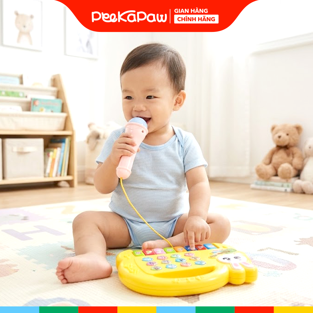 Đàn thỏ có micro cho bé đồ chơi âm nhạc giáo dục sớm 33635 PeeKaPaw Toys