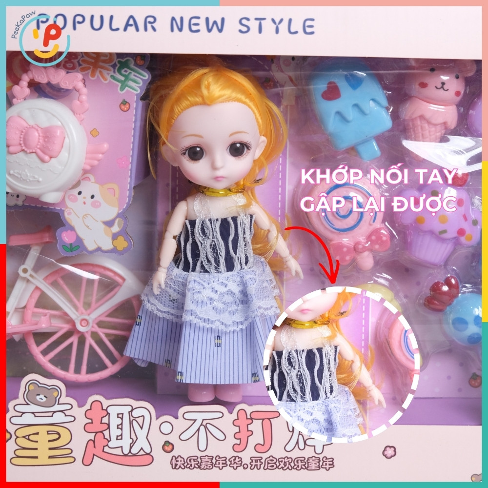 Hộp đồ chơi búp bê và phụ kiện xe kem ngọt ngào 6631A PeeKaPaw Toys