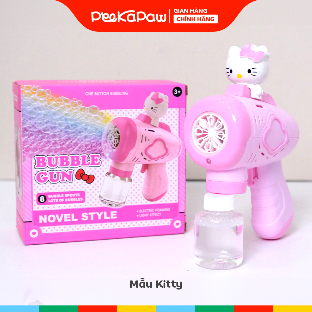 Máy Thổi Bong Bóng Tự Động Có Đèn LED Nhiều Mẫu PeeKaPaw Toys