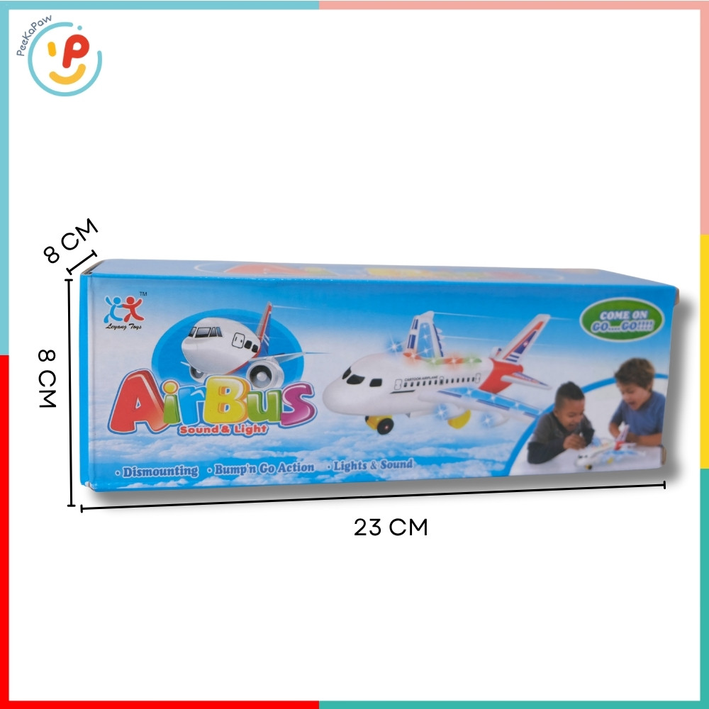 Máy bay Airbus đồ chơi có đèn và âm thanh 777-30 PeeKaPaw Toys