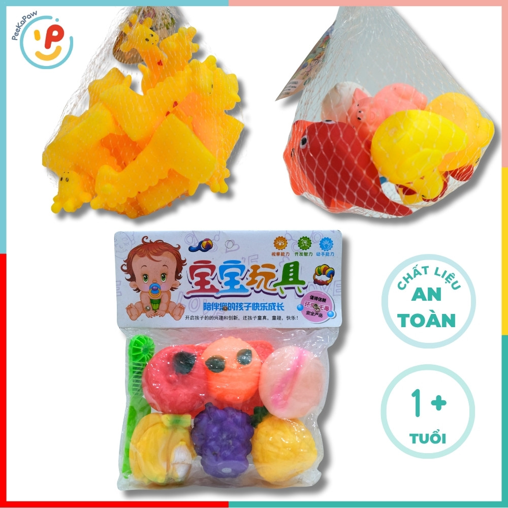Đồ chơi thú bóp mềm chút chít cho bé sơ sinh PeeKaPaw Toys