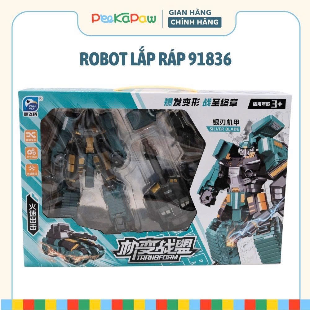 Robot Biến Hình 91836 Lắp Ráp Xe Thành Robot 5 Mẫu Cho Bé PeeKaPaw Toys