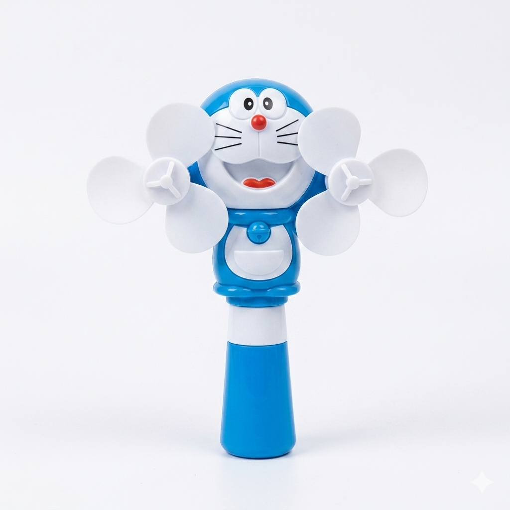 Quạt bóp tay 2 cánh hình thú dễ thương minion người nhện Doremon PeeKaPaw Toys