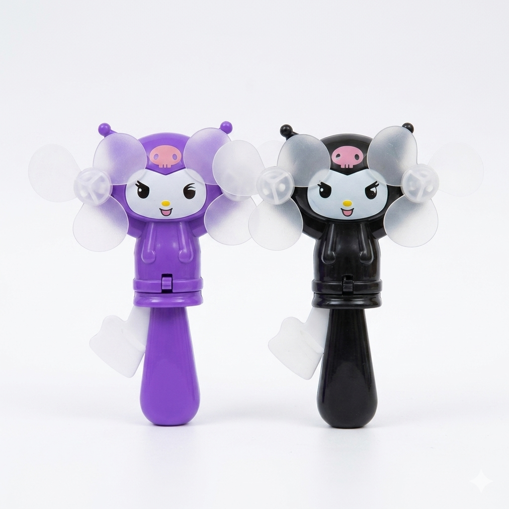 Quạt bóp tay 2 cánh hình thú dễ thương minion người nhện Doremon PeeKaPaw Toys