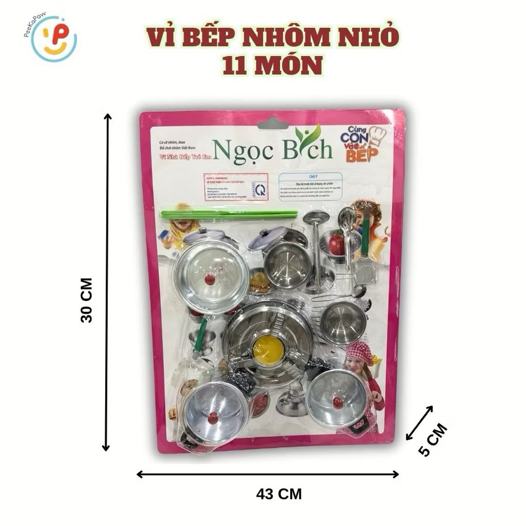 Đồ chơi Vỉ bếp NHÔM dùng nến khuôn bánh khọt hàng Việt Nam