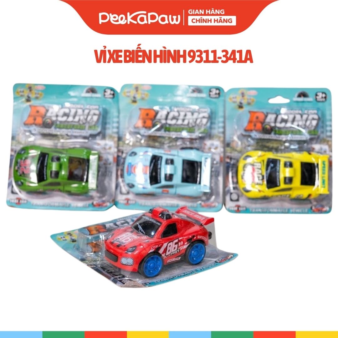 Xe đồ chơi biến hình robot mẫu siêu anh hùng xe thể thao 9311 PeeKaPaw Toys
