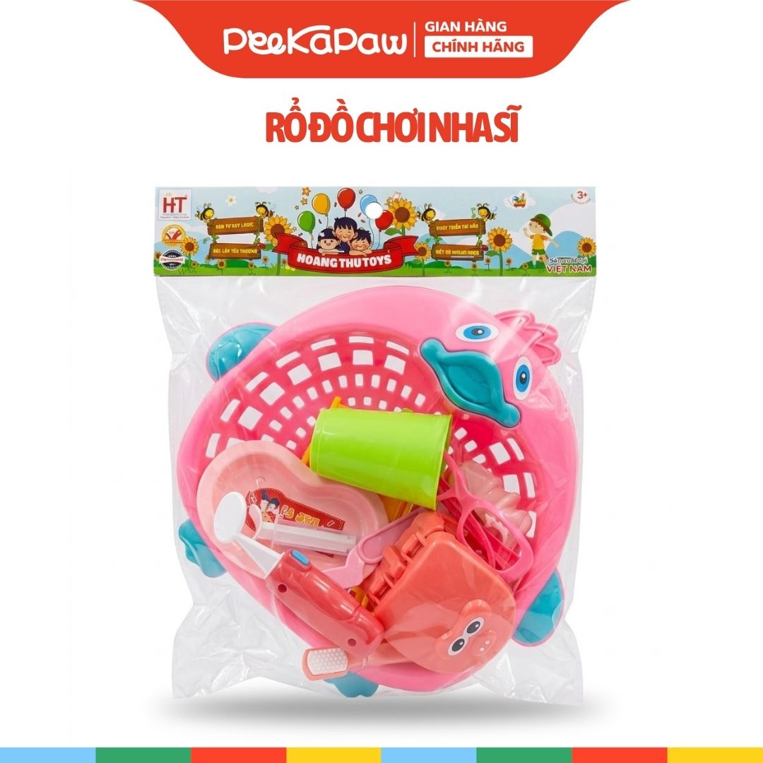 Đồ chơi nhập vai bác sĩ rổ vịt 12 món HT7741 hàng Việt Nam PeeKaPaw Toys