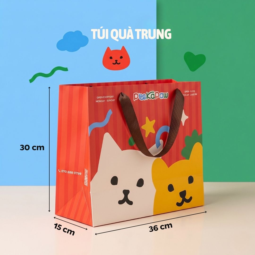 Túi Giấy Quà Tặng PeeKaPaw Toys Túi Đựng Quà Cho Bé Size S M L