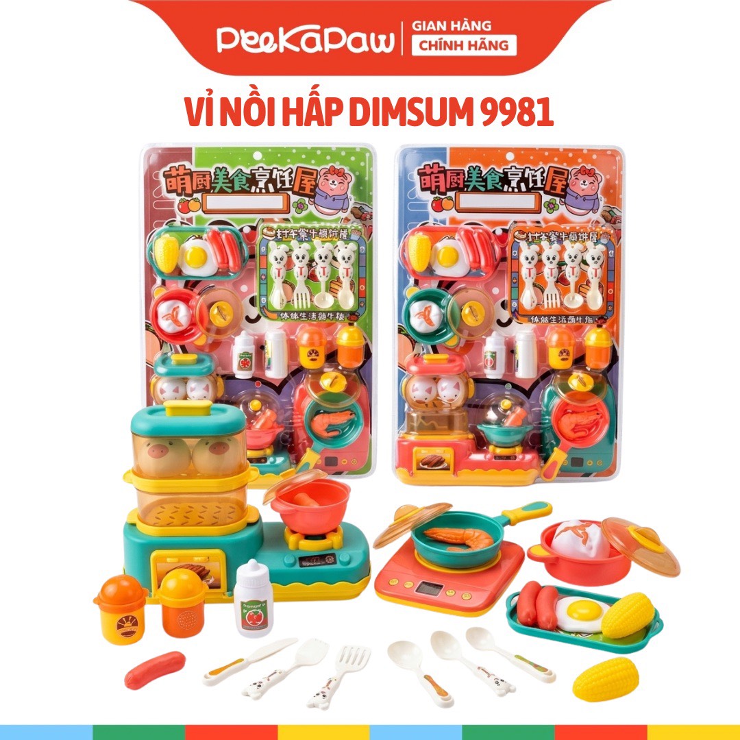 Bộ Đồ Chơi Nhà Bếp Cắt Trái Cây Rau Củ Nhiều Món Cho Bé Tập Nấu Ăn Peekaboo Toys