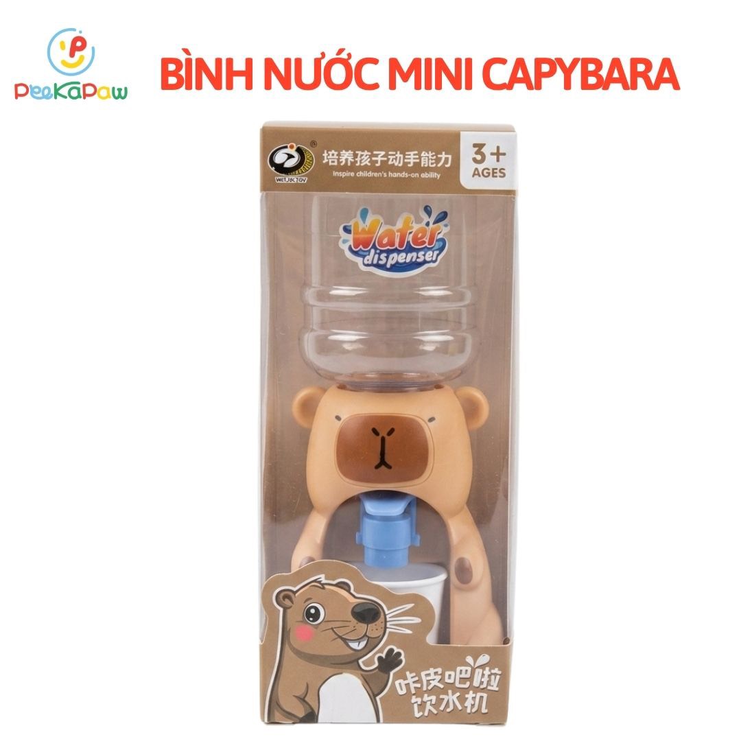 Bình rót nước mini cho bé hình Capybara có vòi kèm cốc 678-1 PeeKaPaw Toys