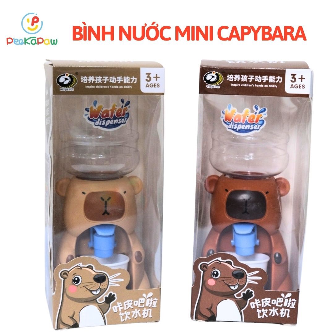 Bình rót nước mini cho bé hình Capybara có vòi kèm cốc 678-1 PeeKaPaw Toys