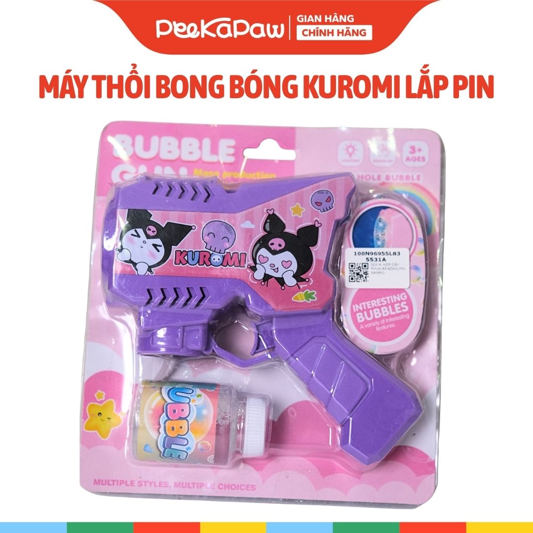 Đồ chơi máy thổi bong bóng tặng 2 lọ xà phòng nhiều mẫu PeeKaPaw Toys