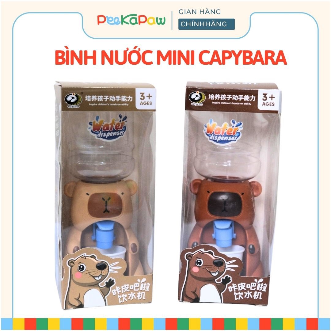 Bình rót nước mini cho bé hình Capybara có vòi kèm cốc 678-1 PeeKaPaw Toys