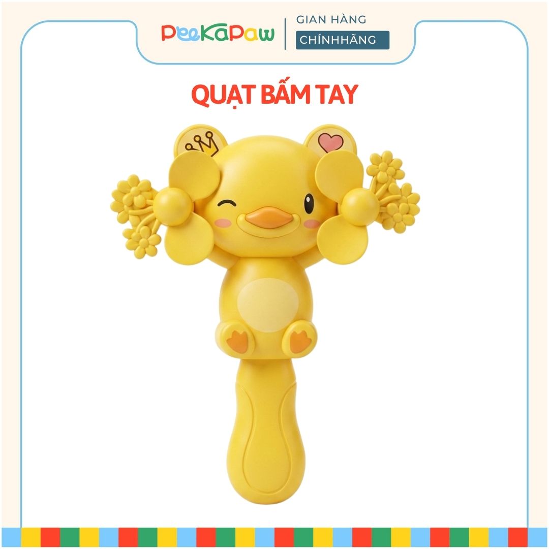 Quạt bóp tay 2 cánh hình thú dễ thương minion người nhện Doremon PeeKaPaw Toys