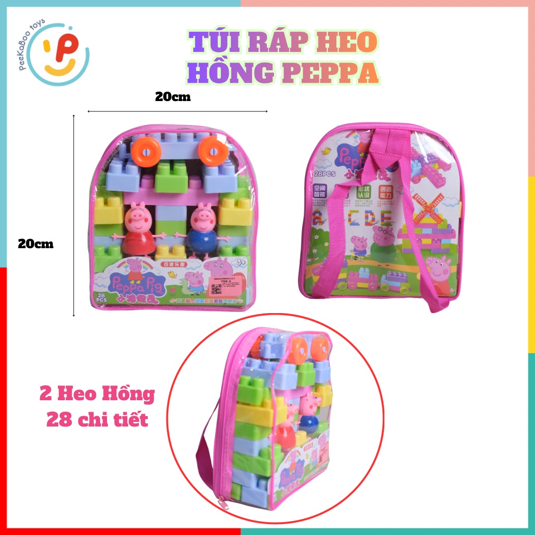 Túi lắp ráp xếp hình khối sáng tạo cho bé phát triển tư duy PeeKaPaw Toys