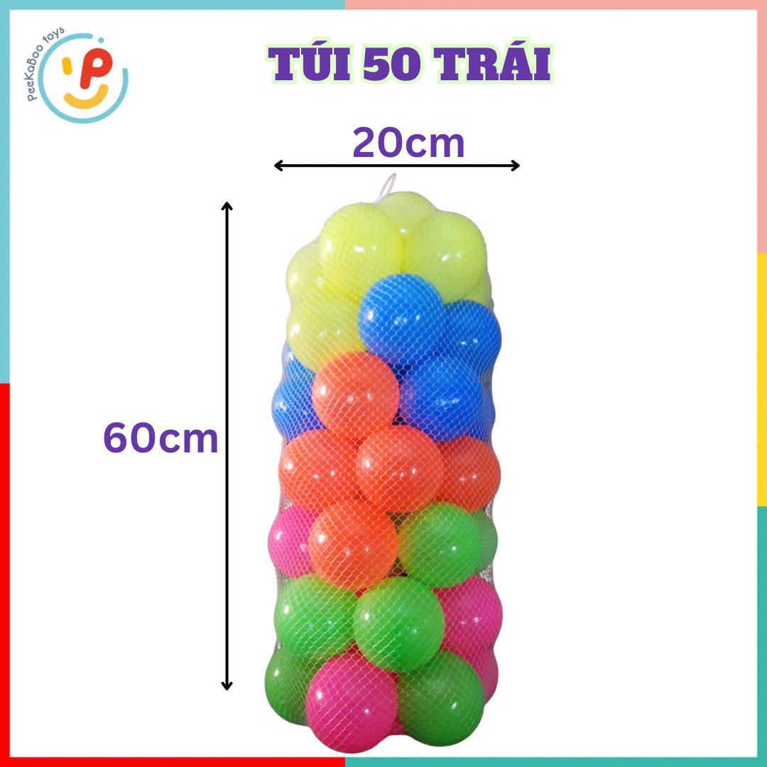 Túi bóng nhựa nhiều màu 10 trái 20 trái peekapaw toys