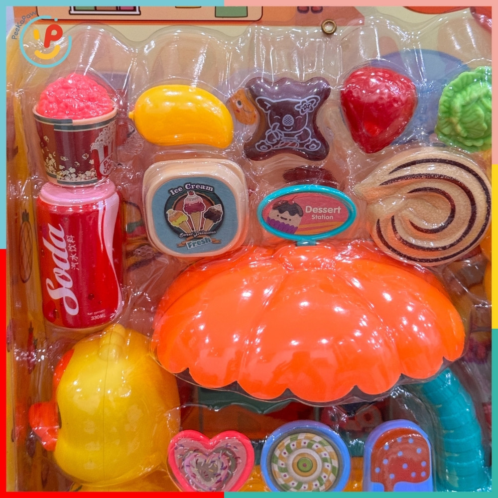 Bộ xe đẩy bán kem vịt vàng 328-59 kèm phụ kiện – Peekapaw Toys