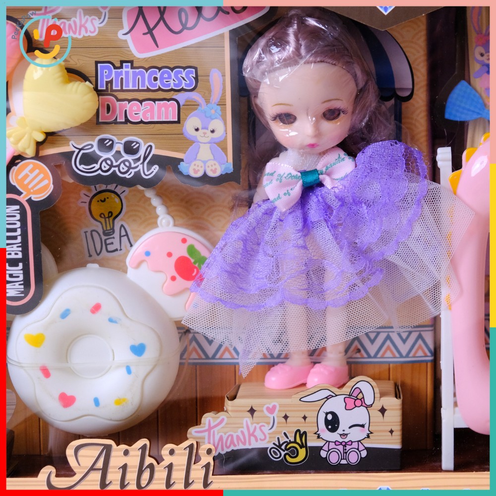 Bộ búp bê công chúa 678-21 kèm phụ kiện phòng ngủ dễ thương cho bé – PeeKaPaw Toys