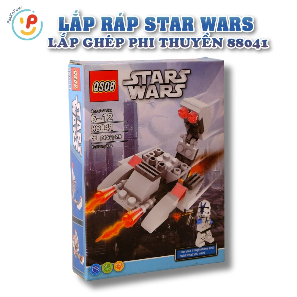 Bộ ráp hình Star Wars 88041 lắp ghép phi thuyền kèm lính mini – PeeKaPaw Toys