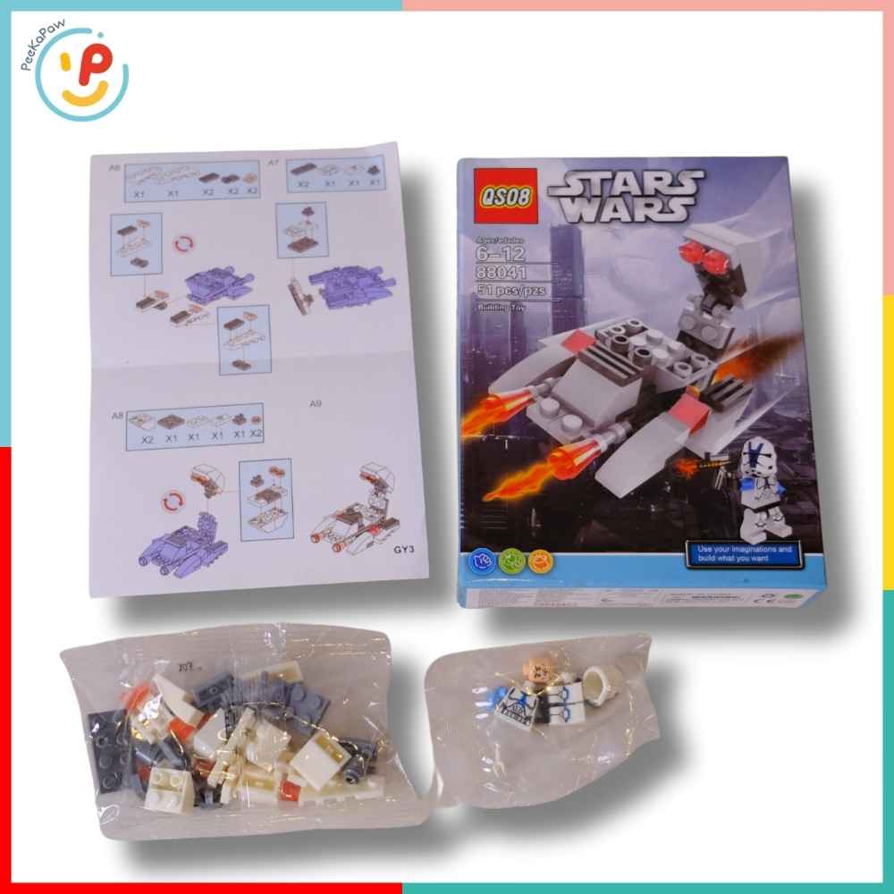 Bộ ráp hình Star Wars 88041 lắp ghép phi thuyền kèm lính mini – PeeKaPaw Toys