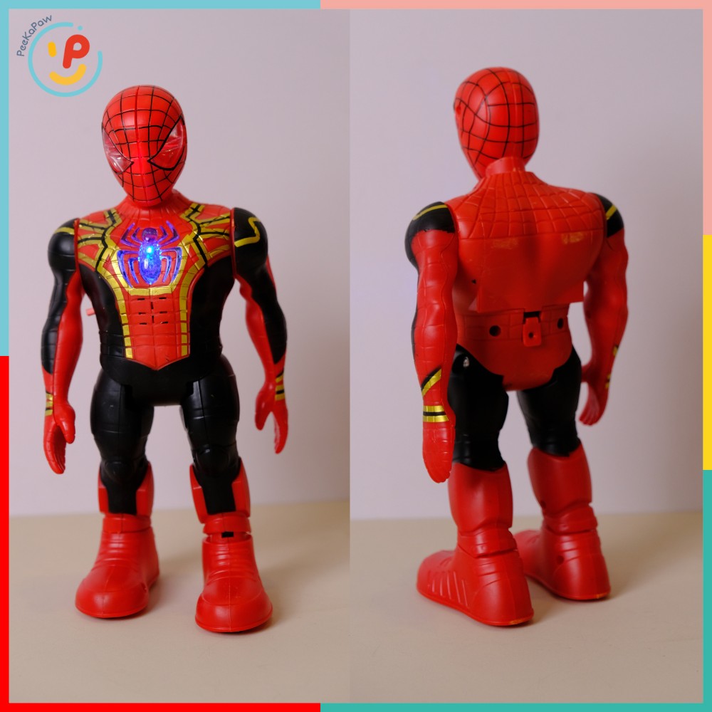 Đồ chơi siêu nhân Avengers 810 có đèn nhạc đi bộ mô hình siêu anh hùng Người nhện Captain Amercian– PeeKaPaw Toys