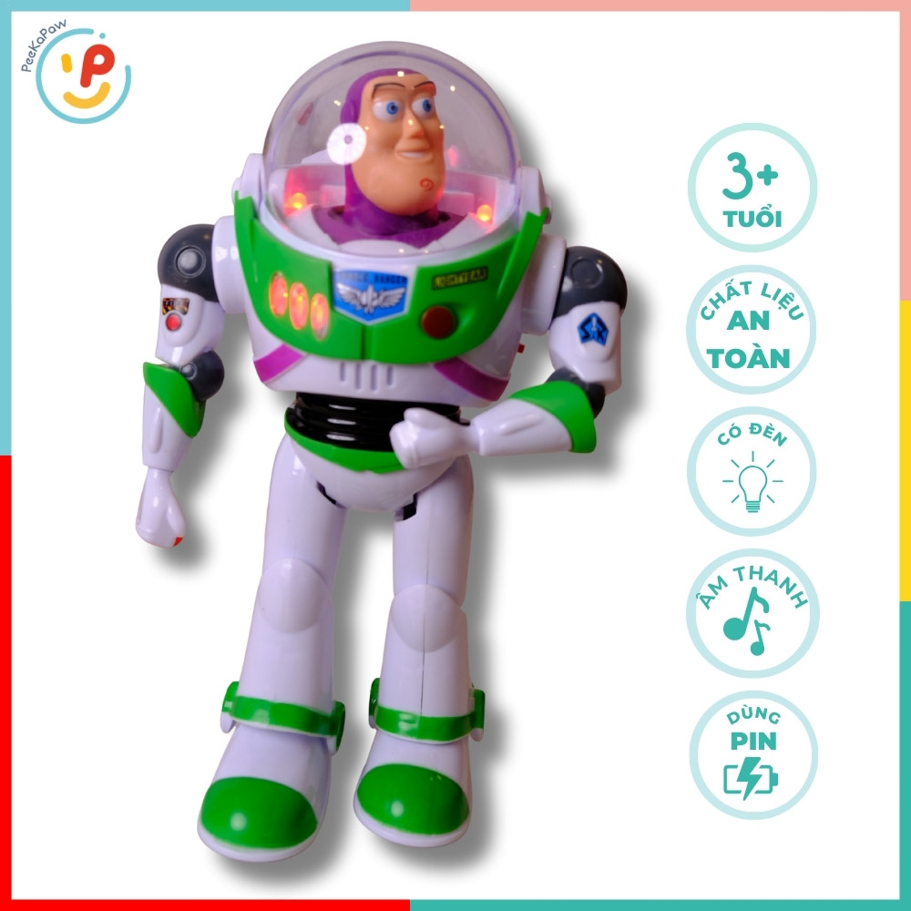 Đồ chơi Buzz Lightyear Toy Story 8899-113 có nhạc đèn đi bộ – PeeKaPaw Toys