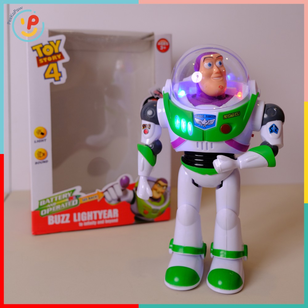 Đồ chơi Buzz Lightyear Toy Story 8899-113 có nhạc đèn đi bộ – PeeKaPaw Toys