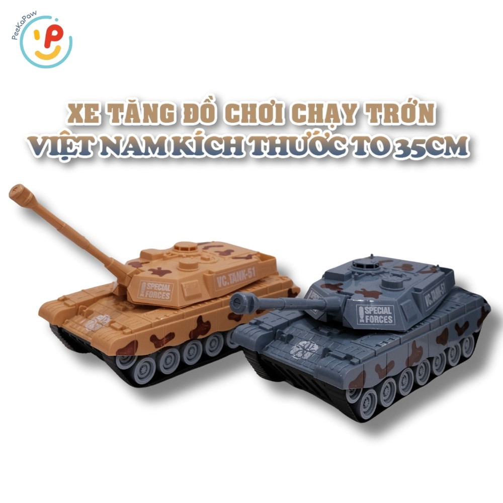 Xe tăng quân đội chạy trớn hàng Việt Nam kích thước to 35cm – PeeKaPaw Toys