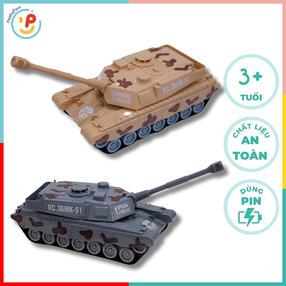 Xe tăng quân đội chạy trớn hàng Việt Nam kích thước to 35cm – PeeKaPaw Toys