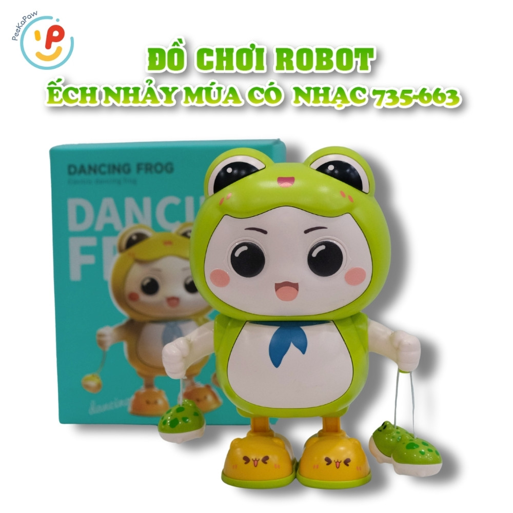 Ếch nhảy múa có đèn nhạc vui nhộn cho bé 735-663 PeeKaPaw Toys
