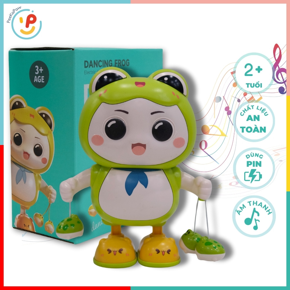Ếch nhảy múa có đèn nhạc vui nhộn cho bé 735-663 PeeKaPaw Toys
