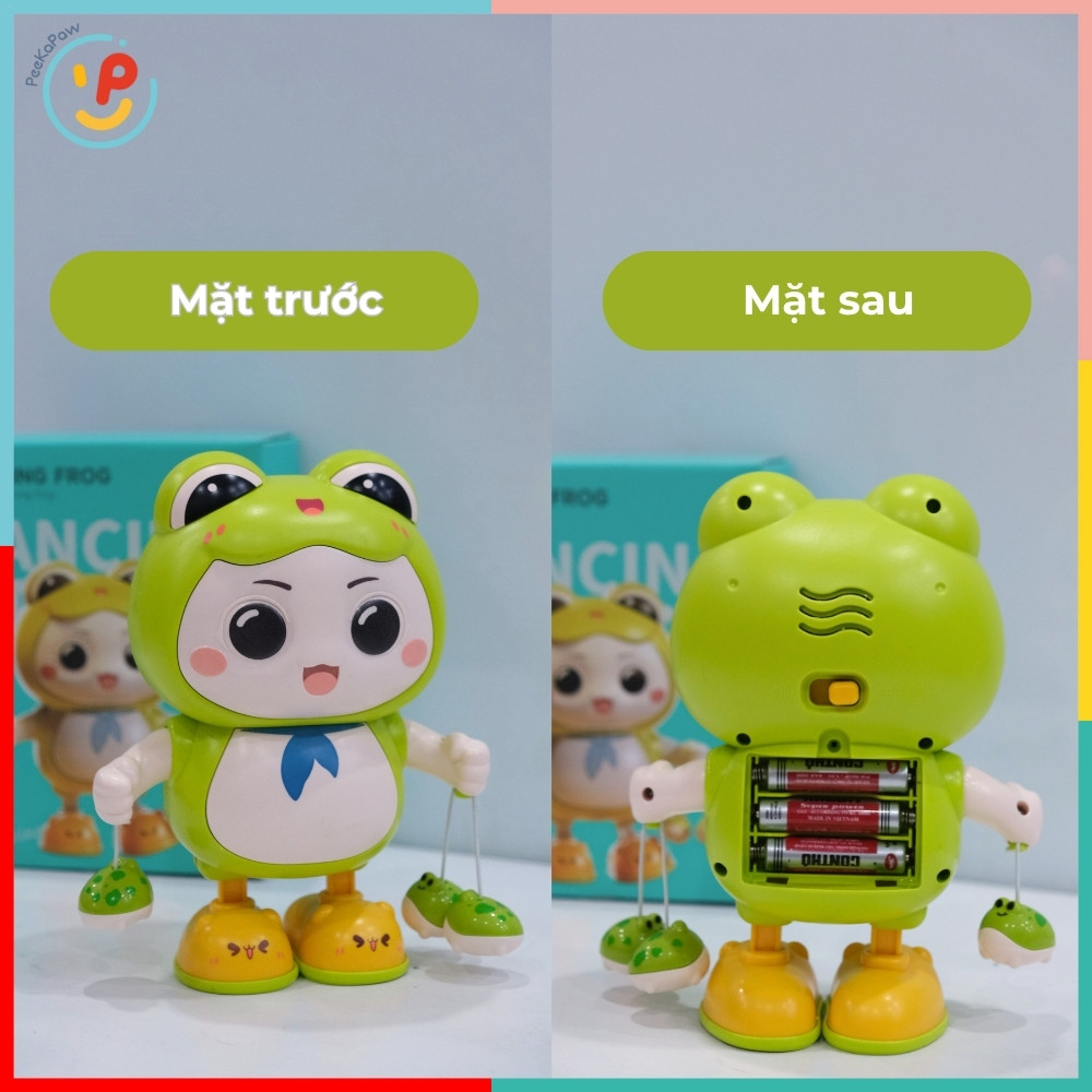Ếch nhảy múa có đèn nhạc vui nhộn cho bé 735-663 PeeKaPaw Toys