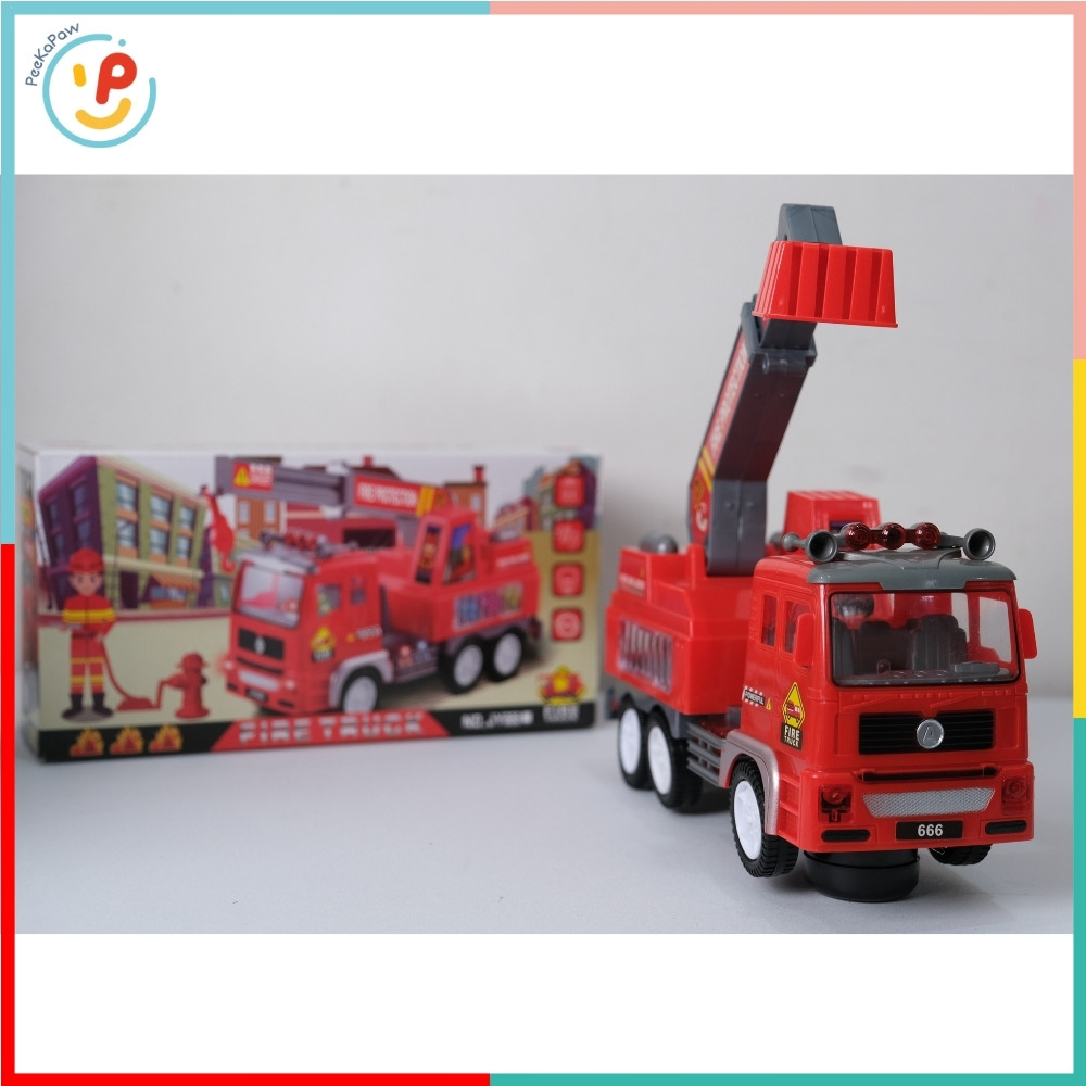 Đồ Chơi Xe Cứu Hoả Chạy Pin Có Đèn Âm Thanh 688 PeeKaPaw Toys