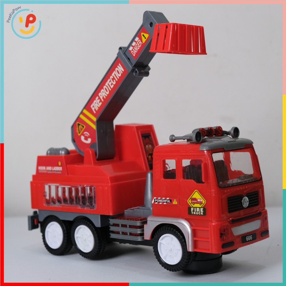Đồ Chơi Xe Cứu Hoả Chạy Pin Có Đèn Âm Thanh 688 PeeKaPaw Toys