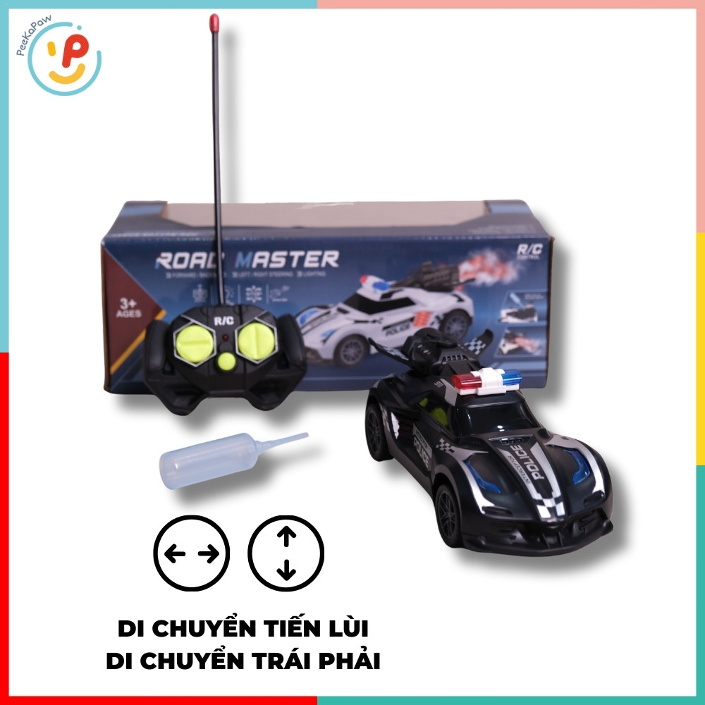 Xe cảnh sát điều khiển phun khói có đèn 388-30 PeeKaPaw Toys