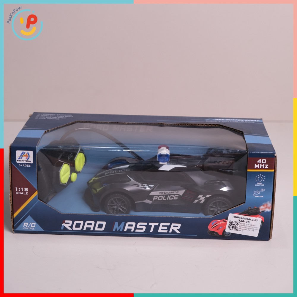 Xe cảnh sát điều khiển phun khói có đèn 388-30 PeeKaPaw Toys