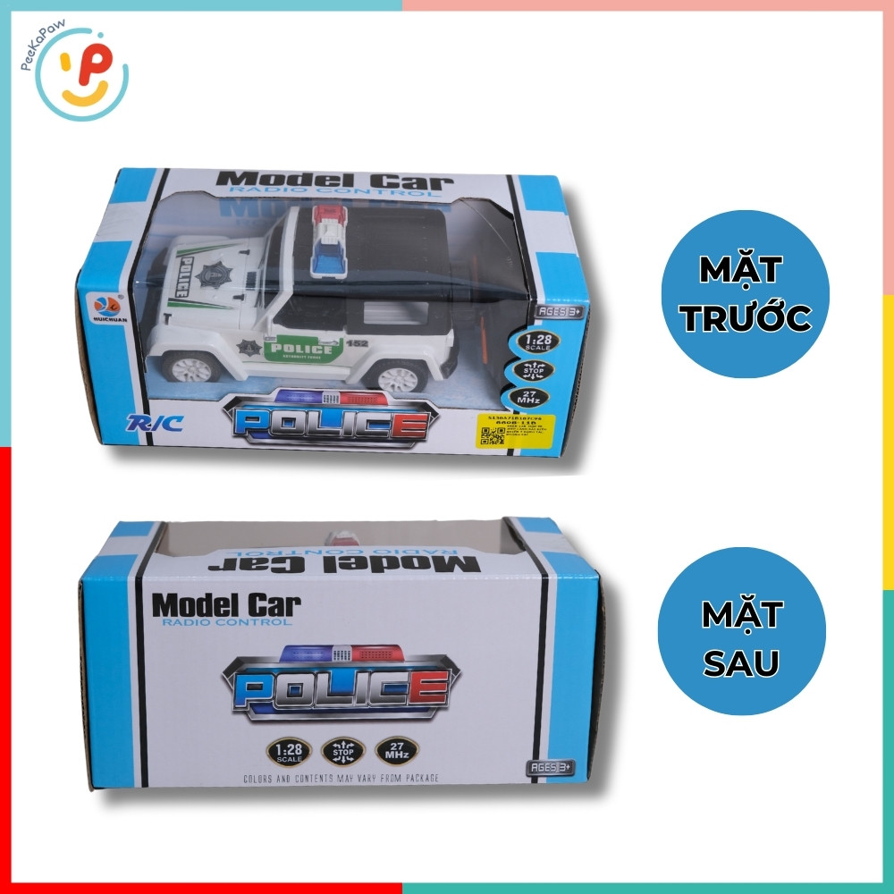 Xe cảnh sát Jeep điều khiển từ xa 6608 PeeKaPaw Toys