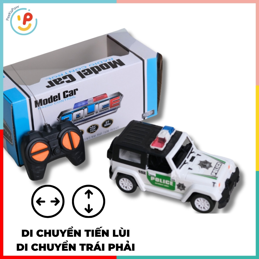 Xe cảnh sát Jeep điều khiển từ xa 6608 PeeKaPaw Toys