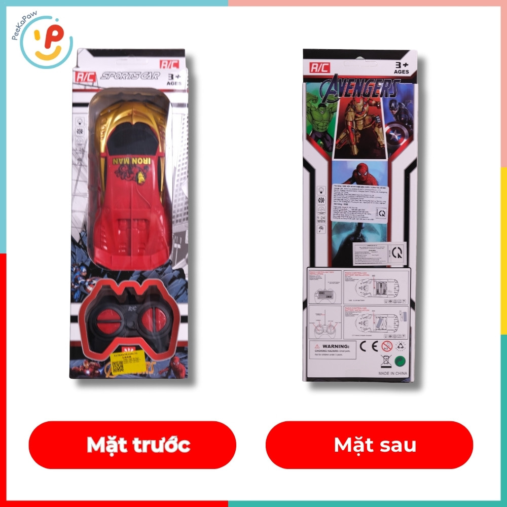 Xe Iron Man điều khiển từ xa pin sạc 186B PeeKaPaw Toys